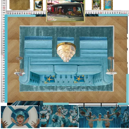Cinema Blue Colour Drench Interior Design Mood Board by dl2407 on Style Sourcebook