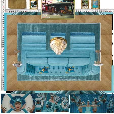 Cinema Blue Colour Drench Interior Design Mood Board by dl2407 on Style Sourcebook