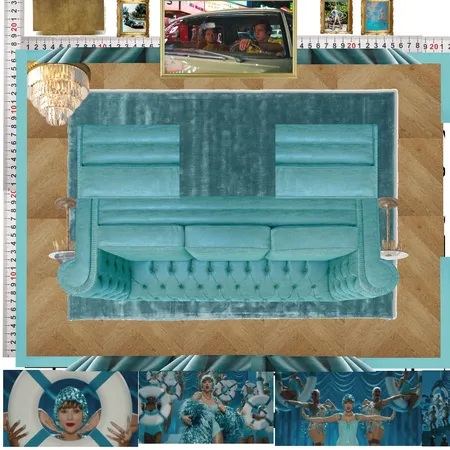 Cinema Blue Colour Drench Interior Design Mood Board by dl2407 on Style Sourcebook