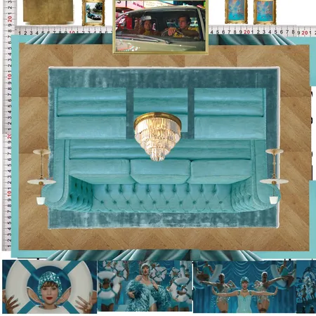 Cinema Blue Colour Drench Interior Design Mood Board by dl2407 on Style Sourcebook