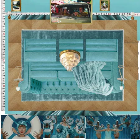 Cinema Blue Colour Drench Interior Design Mood Board by dl2407 on Style Sourcebook