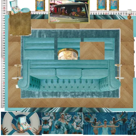 Cinema Blue Colour Drench Interior Design Mood Board by dl2407 on Style Sourcebook