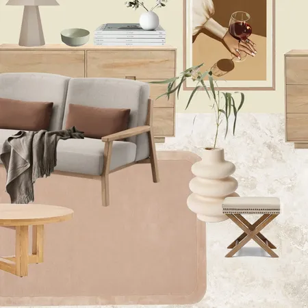 Hugo Nude Rug Interior Design Mood Board by Rug Culture