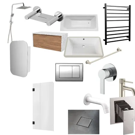 Bathroom Interior Design Mood Board by Tatts