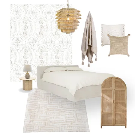 Dotted Floral Ogee Wallpaper Interior Design Mood Board by brittanypolatisdesign on Style Sourcebook