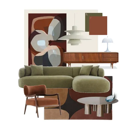 Mid Century Styling Concept Interior Design Mood Board by Lightwell