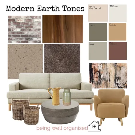 Modern Earth Tones Interior Design Mood Board by Ladybird on Style Sourcebook