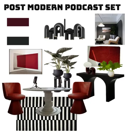 Post Modern Podcast Set Interior Design Mood Board by al1168ster@gmail.com on Style Sourcebook
