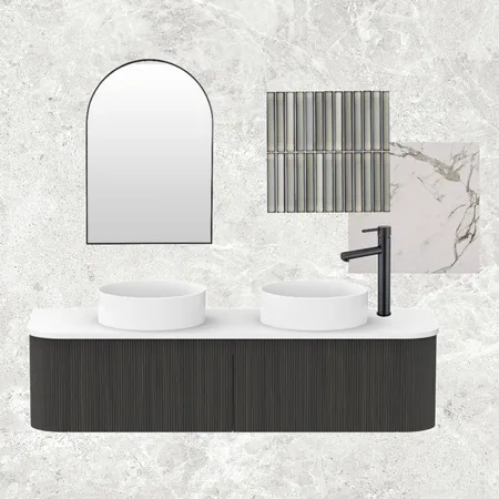 Bathroom Green Black Interior Design Mood Board by amandaw