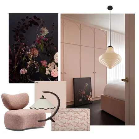 Warm pink + Full Moon Interior Design Mood Board by Austin Bloom