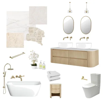 Wooden_Golden_Bathroom Interior Design Mood Board by irene.christofis@icloud.com