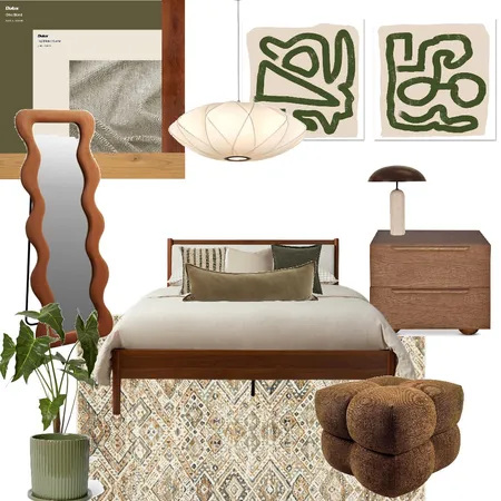 Mid Century bedroom Interior Design Mood Board by Ash Crompton