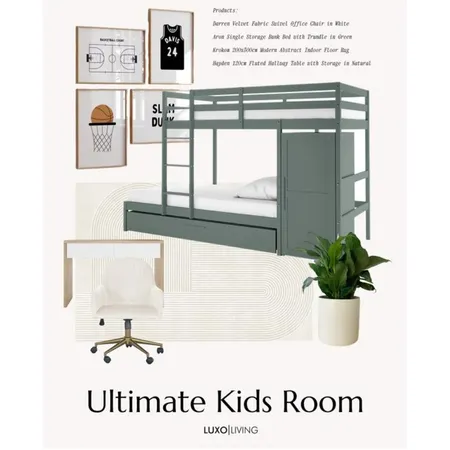 Kids Room Interior Design Mood Board by Luxo Living on Style Sourcebook
