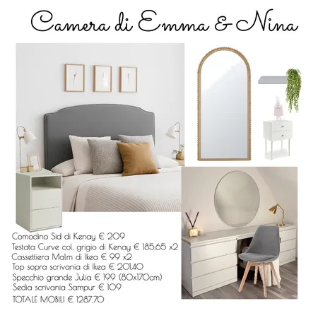 Emma&Nina Bedroom Interior Design Mood Board by InStyle Idea