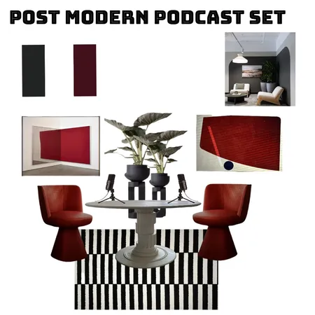 Post Modern Podcast Set Interior Design Mood Board by al1168ster@gmail.com on Style Sourcebook