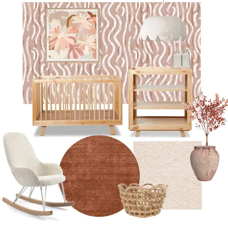 Boho Mauve Nursery Interior Design Mood Board by deniseortakales on Style Sourcebook