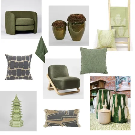 Sage/Green Home Living Interior Design Mood Board by House of Walton on Style Sourcebook