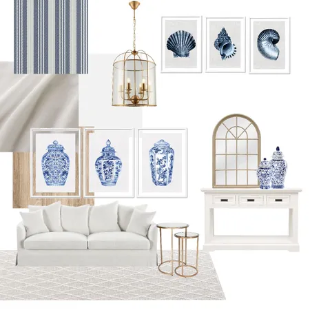 Hamptons Interior Design Mood Board by DeannaJ