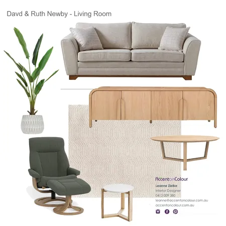 Newby Living Room Interior Design Mood Board by Accent on Colour