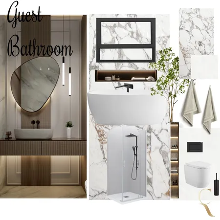 Guest bathroom Northam Interior Design Mood Board by dimakatso