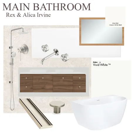 Rex & Alica | Main Bathroom Interior Design Mood Board by Isabella Eve on Style Sourcebook
