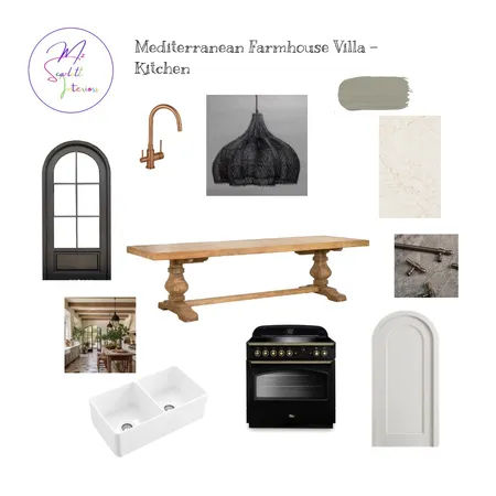 Mediterranean Farmhouse Villa  Kitchen Interior Design Mood Board by Mz Scarlett Interiors on Style Sourcebook
