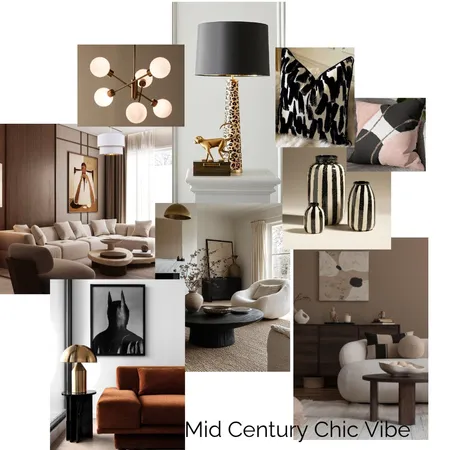 Mid Century Chic Vibe Interior Design Mood Board by Debz West Interiors on Style Sourcebook