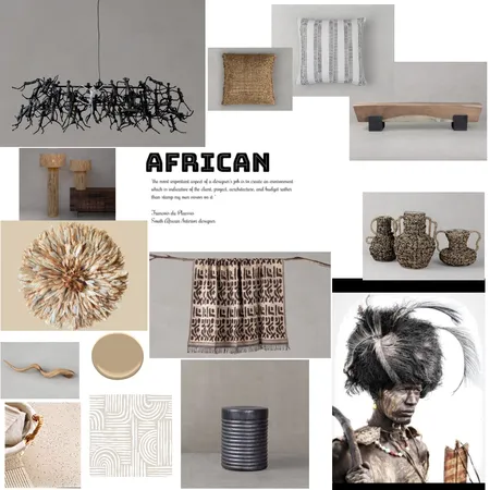 African Interior Design Mood Board by dandre.lerm77@gmail.com on Style Sourcebook