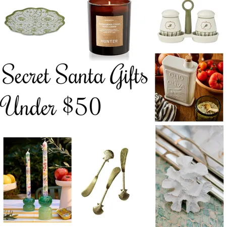 Secret Santa Gifts Undr $50 Interior Design Mood Board by House of Walton