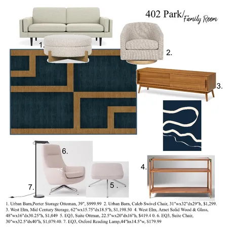 402 Park - Family Room Interior Design Mood Board by Cindy S