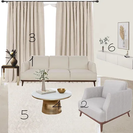 MATBOARD SALA Interior Design Mood Board by vanessa Azalea