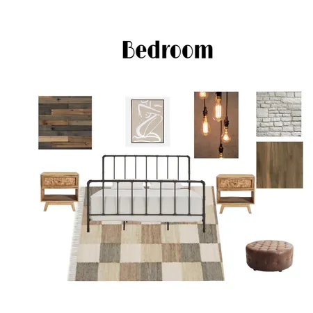 Bedroom - Industrial Moodboard Interior Design Mood Board by annickpaul358@gmail.com