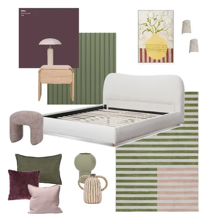 Olive and plum Stripes Interior Design Mood Board by envisual design on Style Sourcebook