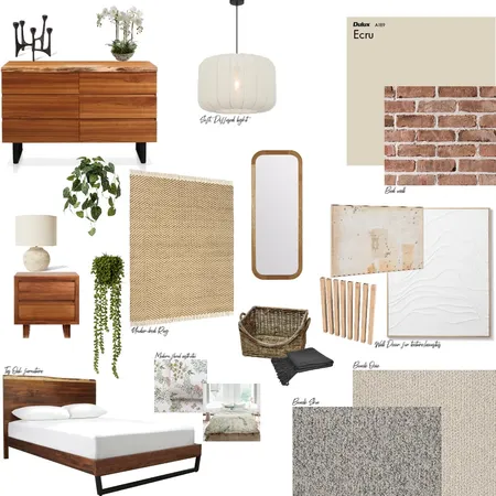 Bedroom Warm Modern Interior Design Mood Board by NeillMcC