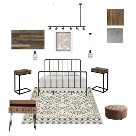 Industrial bedroom Interior Design Mood Board by annickpaul358@gmail.com on Style Sourcebook