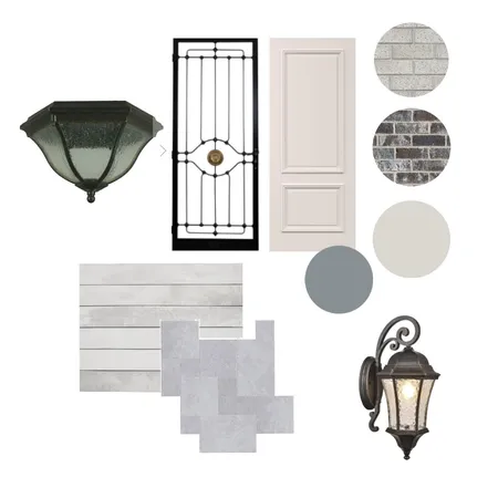 Carmelle 25 Impressions Facade Porch Interior Design Mood Board by LizHL on Style Sourcebook