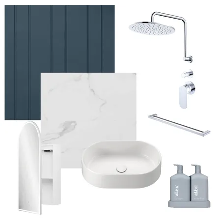 Blue MoodBoard Interior Design Mood Board by grace.paelay