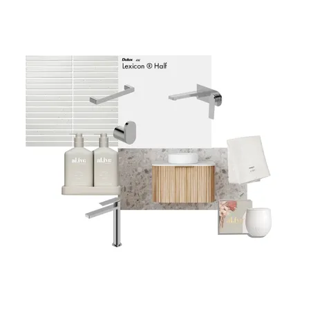 Satin Nickel Powder Room Interior Design Mood Board by ESTELLE on Style Sourcebook