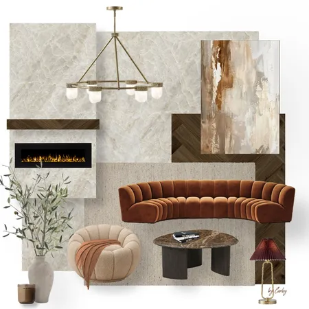 Oyster Living Room - Terracotta Interior Design Mood Board by Carley Design Studio on Style Sourcebook