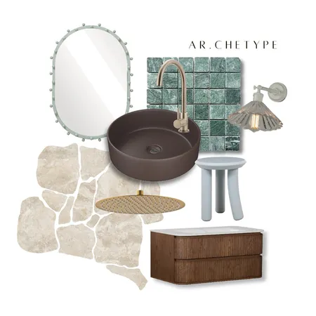 Azul bathroom Interior Design Mood Board by AR.CHETYPE DESIGN on Style Sourcebook