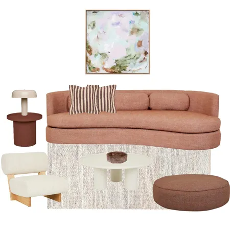 Terra Rosa Living Room Interior Design Mood Board by Fitted + Furnished on Style Sourcebook