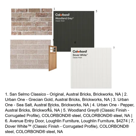 Fascade - San Selmo Feature Brick Interior Design Mood Board by TMR