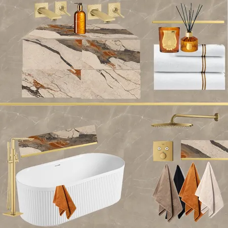 Ensuite - rust Interior Design Mood Board by SweetTooth1922