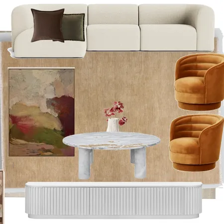 Living area rj couch v2  marty tv unit baya putty rug Interior Design Mood Board by Efi Papasavva