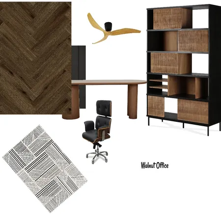 Walnut Office Interior Design Mood Board by ThirdPyramidDesigns