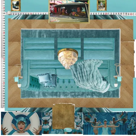 Cinema Blue Colour Drench Interior Design Mood Board by dl2407 on Style Sourcebook