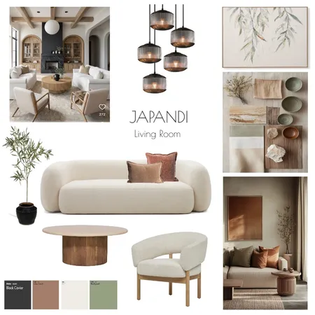 Japandi Living Room Interior Design Mood Board by Chelstar93 on Style Sourcebook