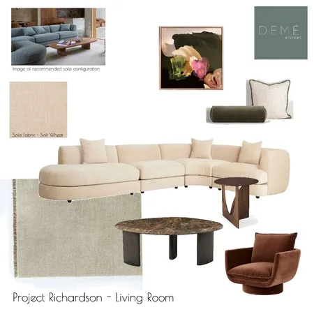 Richardson Living Room Interior Design Mood Board by Demé Interiors on Style Sourcebook