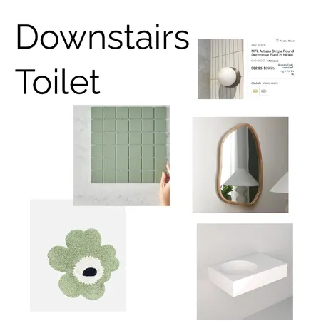 Downstairs Toilet Interior Design Mood Board by Margotjmac