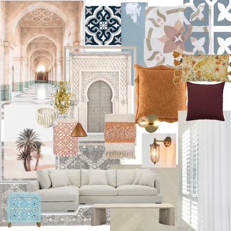 Moroccan Coastal Lifestyle Interior Design Mood Board by Stephanie Christel